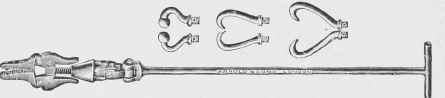 Pollock's Obstetric Forceps, with double Hooks.