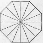 Fig. 44.   Plan of an Octagon Tower Roof.