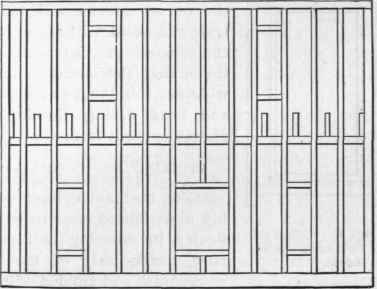 Fig. 54.   Showing Studding Set to Conform to Openings