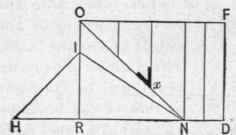 Fig. 77. Finding Lengths and Bevels of Jacks on the Left Side of the Front Gable.