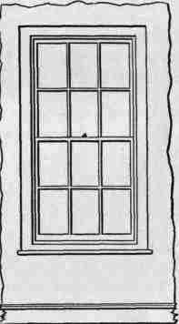 Cased Frames With Double Hung Sashes In A Thick Wa 100429