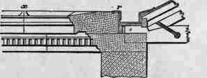 Fig. 147. Stone Cornice. Sectional Elevation showing Saddled Joint at x.