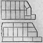 Figs. 35, 36. Flemish Bond. 1½ Brick Wall.