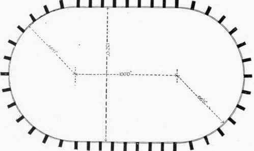Fig. 219.   Plan of Tabernacle at Salt Lake City.