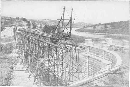 FALSEWORK FOR BRIDGE OVER OLD CROTON DAM AT CROTON LAKE