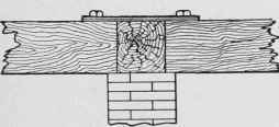 Fig. 152. Fastening Joists by Iron Strap