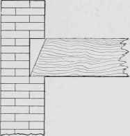 Fig. 156. Joist Supported by Brick Wall