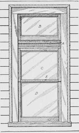 Fig. 328. Elevation of Double Hung Window with Transom