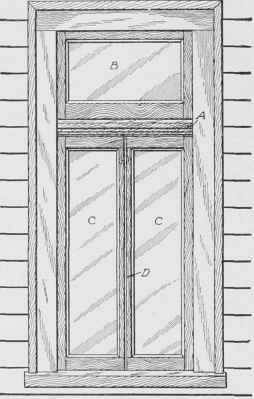 Fig. 329. Casement Window with Transom