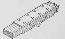 Fig. 58. Halved Splice with Fish Plates and Bolts
