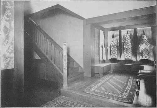 STAIR HALL IN RESIDENCE OF MR. C. M. THOMPSON, CAMBRIDGE, MASS. Cram, Goodhue & Ferguson, Architects, Boston and New York