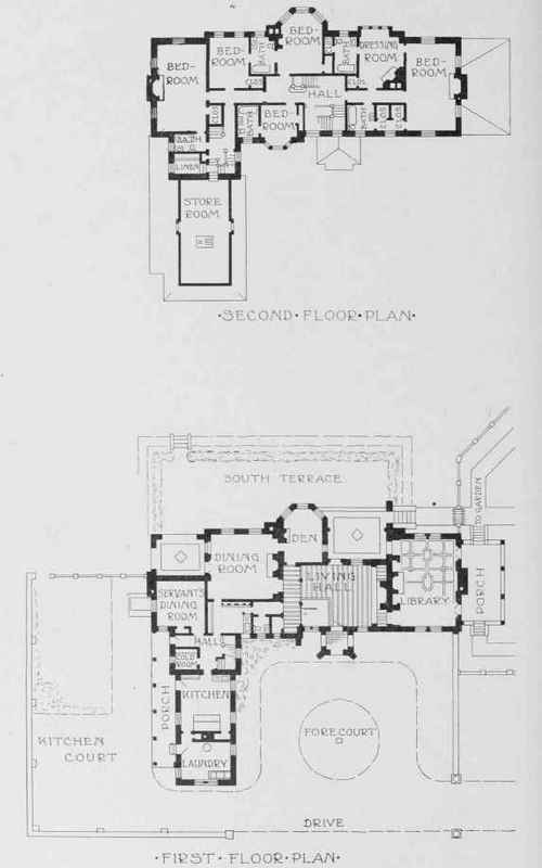 FLOOR PLANS OF LITTLE ORCHARD FARM AT CAMP HILL, PENNSYLVANIA