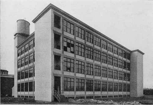 Fig. 197. Exterior of Factory Building for the Erben Harding Company, Philadelphia, Pa.