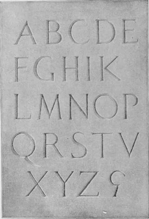 Fig. 21. Study for Lettering on Granite Frieze of Boston Public Library, McKim, Mead & White, Architects.