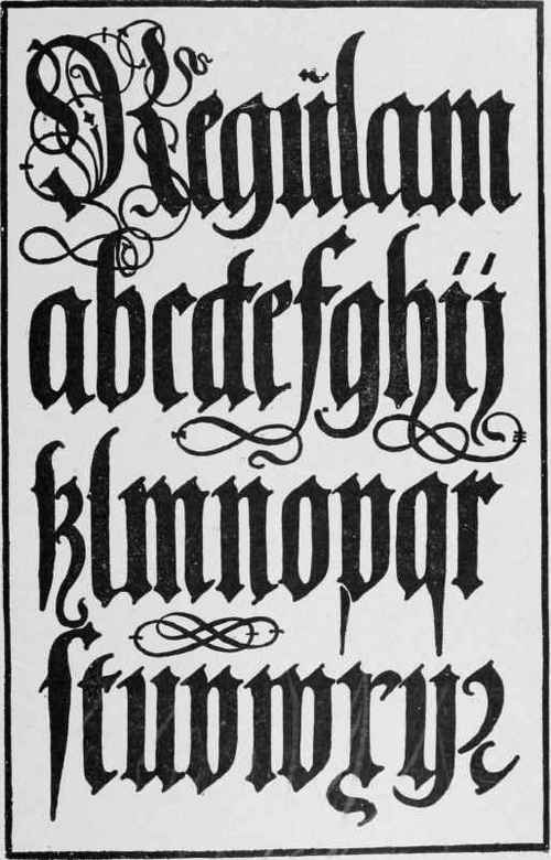 Fig. 33. German Black Letters, from a Brass.