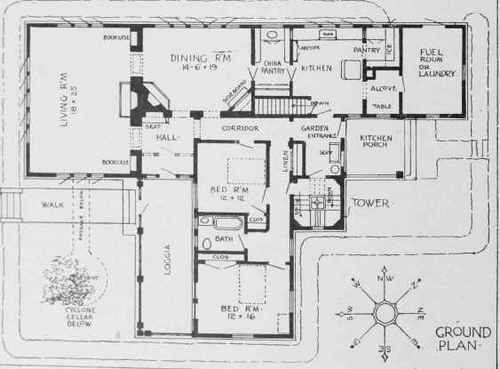 PLAN OF PRAIRIE FARM BUNGALOW