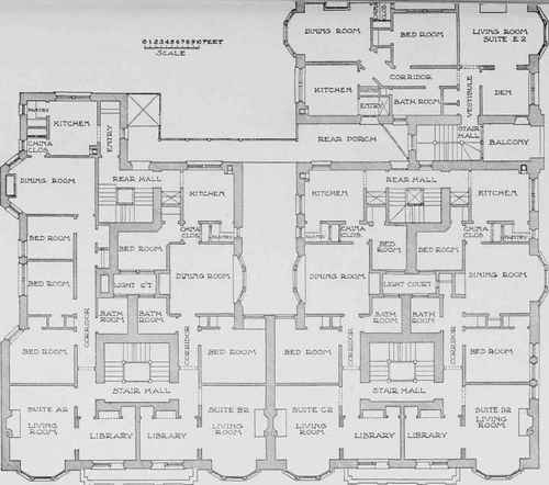 SECOND STORY PLAN OF MARLBORO FLAT BUILDING, MILWAUKEE, WIS.