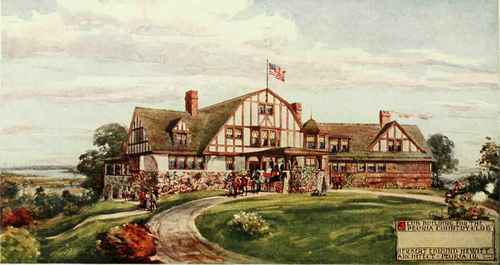 CLUB BUILDING FOR THE PEORIA COUNTRY CLUB, PEORIA, ILL. Herbert Edmund Hewitt, Architect, Peoria, IlI. For plan, see next succeeding plate.