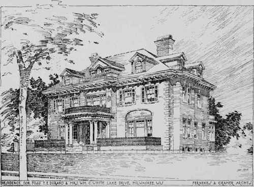COLONIAL RESIDENCE FOR MISS DURAND AND MRS. WHITE, MILWAUKEE, WIS.