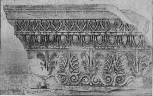 Capital of Anta, from the Erechtheum at Athens. Showing Greek Moulding Cutting, and Carved Ornament.