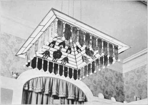 DETAIL OF DINING ROOM TABLE LANTERN IN HOUSE AT WAUKEGAN, ILL.