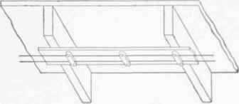 Fig. 24. Insulators Mounted on Running Board across Wide Spaced Beams.