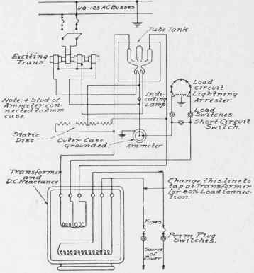 Fig. 49. Wiring Diagram for A. C. System Showing Introduction of Mercury Arc Rectifier.
