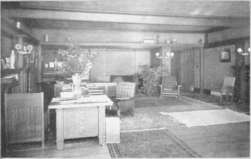 LIVING ROOM IN DWELLING FOR MR. W. W. WILLITS. HIGHLAND PARK. ILL.