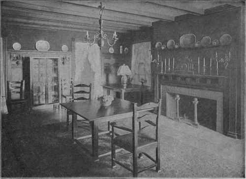DINING ROOM TREATED IN OAK.