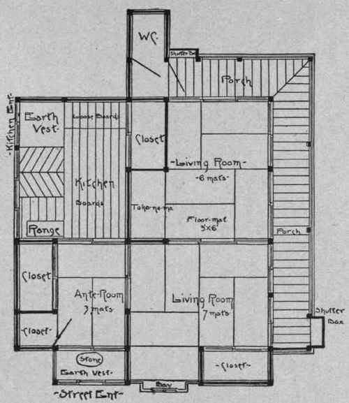 FLOOR PLAN OF A JAPANESE HOUSE.