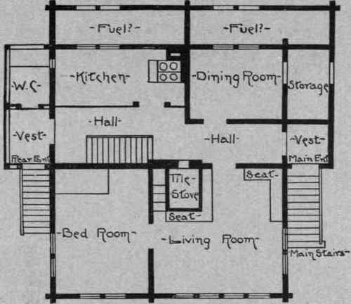 SWISS HOUSE, SECOND FLOOR PLAN.