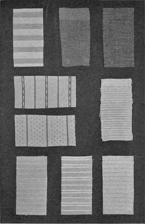 Fig. 10. Cotton fabrics suitable for wash dresses, skirts and shirt waists.