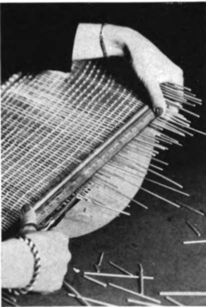 Cutting the ends of the straws