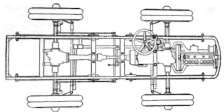 Plan of the Walter Four Wheel Drive Chassis.