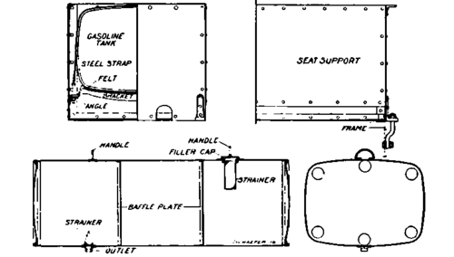 Riker Gasolene Tank and Mounting.