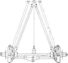 Triangular Torque and Radius Rods Applied to Internal Gear Drive Axle.