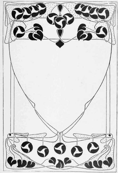Design for Book cover: Conventional Flower and Leaf,