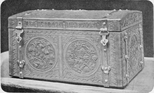 Lady's Work box in Cut and Embossed Leather. Silver Medal.