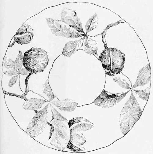 Simple Study of Chestnut Foliage, Decoratively Treated.