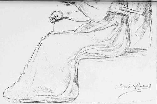 Study, in Pencil, by Puvis de Chavannes.