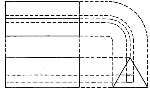 Projections of a Triangular Block with Square Hole.