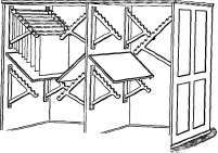 Blueprint Drying Racks and Cabinet.