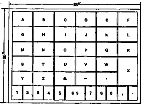 Case or Drawer for Pattern Letters and Figures.