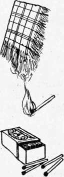 Fig. 143. One can sometimes test materials by burning.