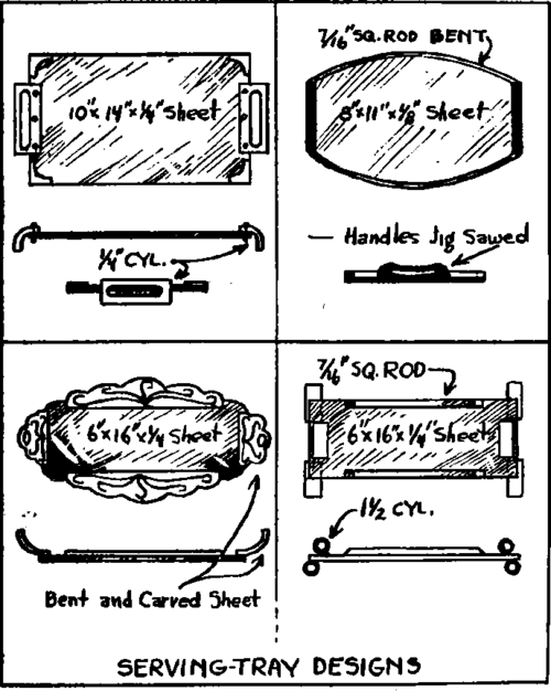 Group Of Designs For Serving Trays