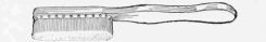 Brush Made of Strip of Upholsterers Haircloth with the Warp Removed and Fastened to a Handle