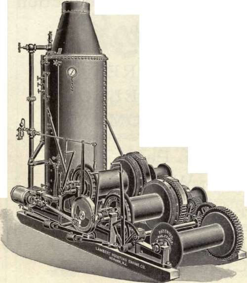 Derrick Engine With Lambert Patent Swinging Gear