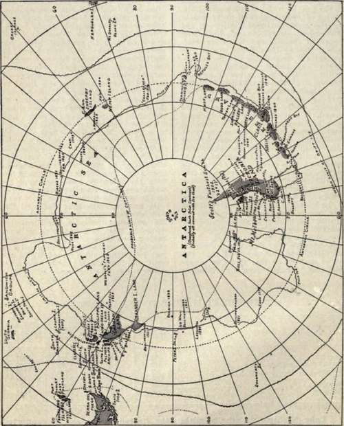 Map Of The Antarctic Regions.