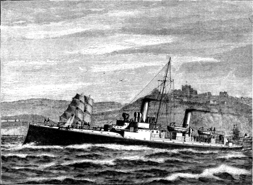 THE NEW GERMAN DISPATCH BOAT METEOR.