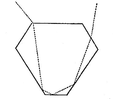 FIG. 2. TOTAL REFLECTION OF LIGHT WITHIN A BRILLIANT